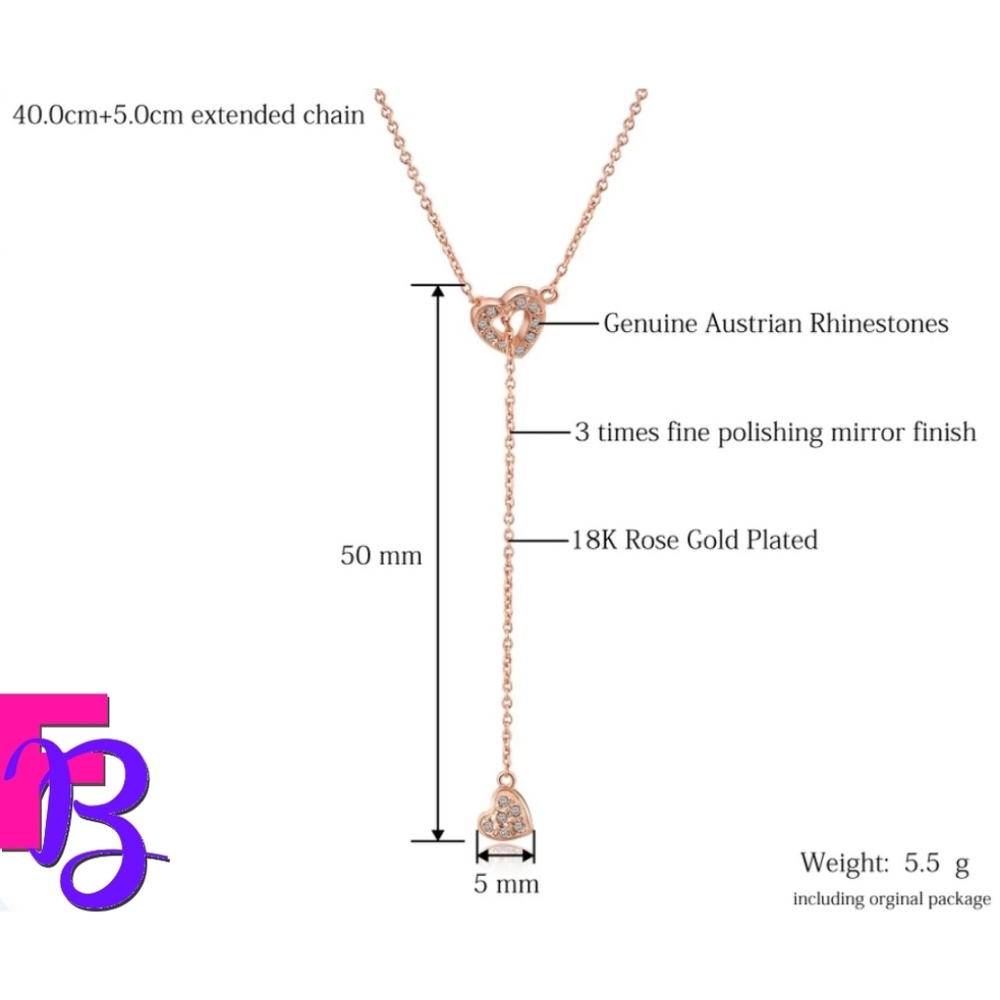 18k White Gold Double Heart CZ Pendant & Chain - Picture 8 of 11